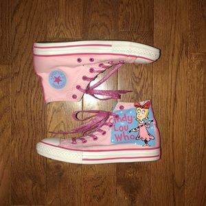 Kids High Top Converse Shoes: Cindy-Lou Who